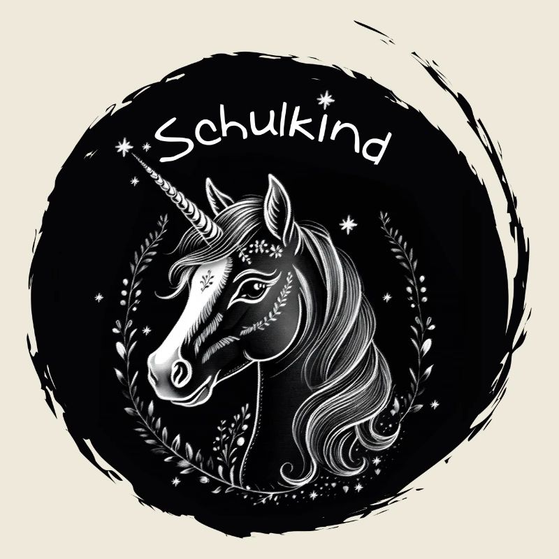 Schulkind - Einhorn mit Sternchen - Kreide Tafel