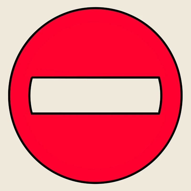 Durchgangsverbot Icon Rot