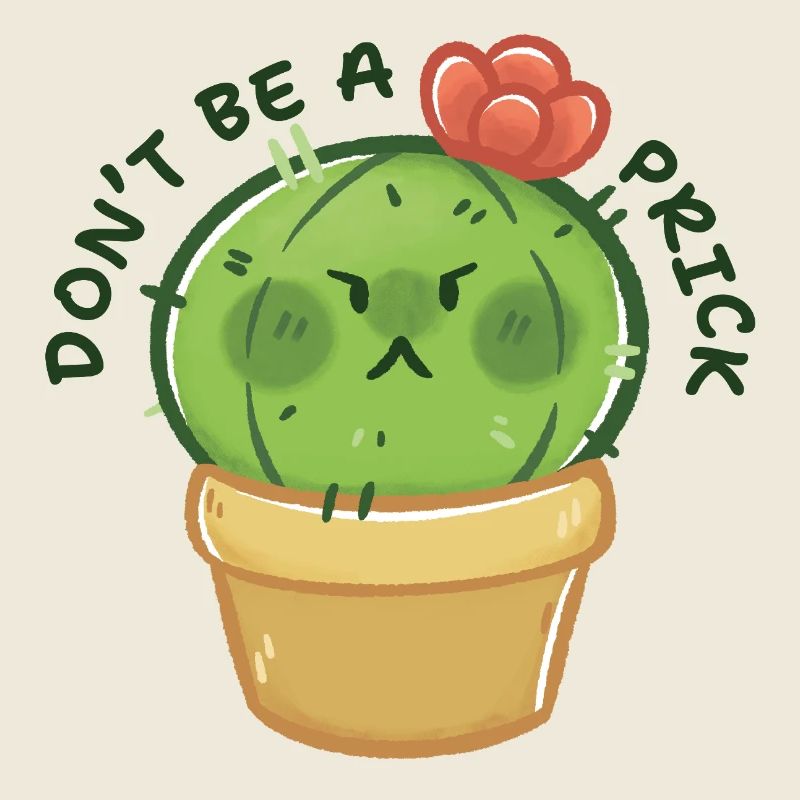 Grumpy Cactus with Message