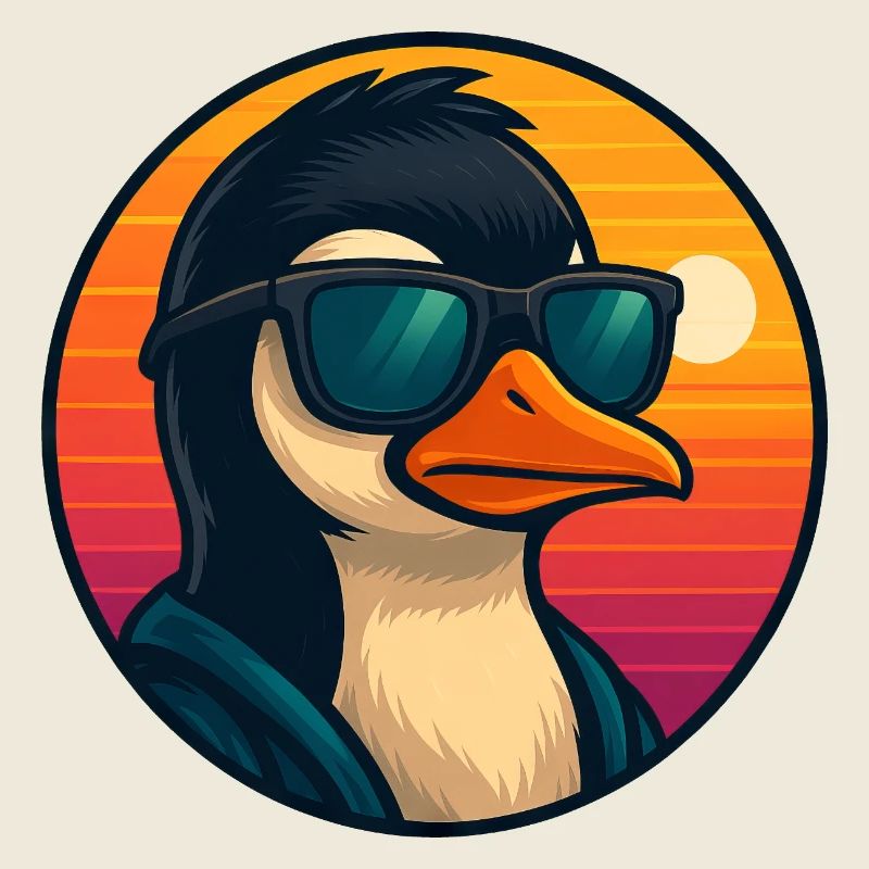 Cool Penguin Sunglasses Summer Cartoon