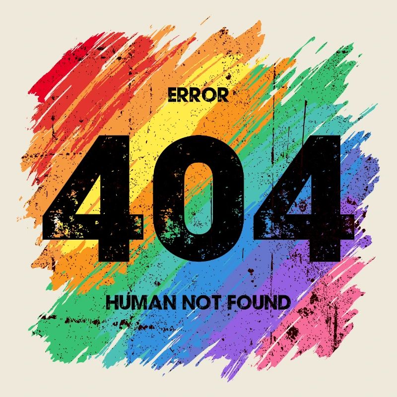 Vibrant Rainbow Error 404 Design