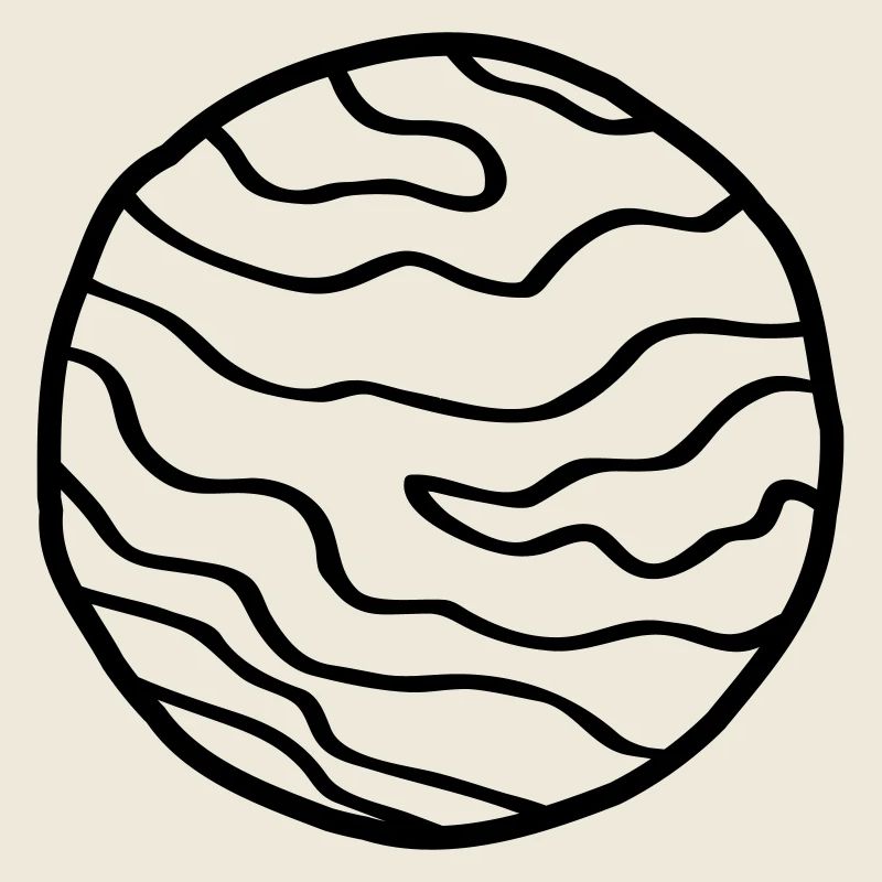 Planet Einfacher Weltraum Doodle