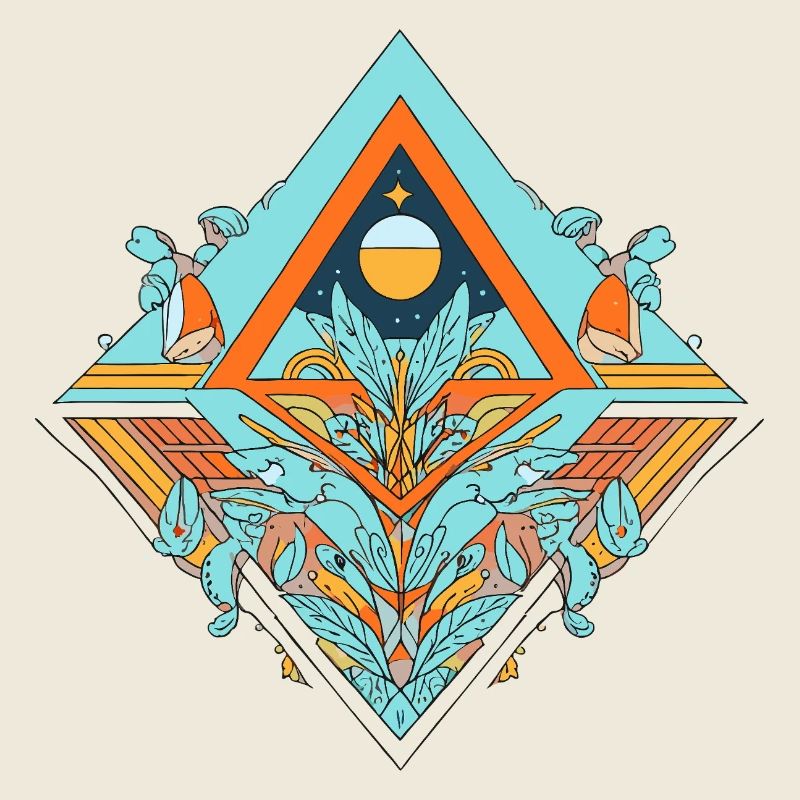 Celestial Dreamscape Geometric Design