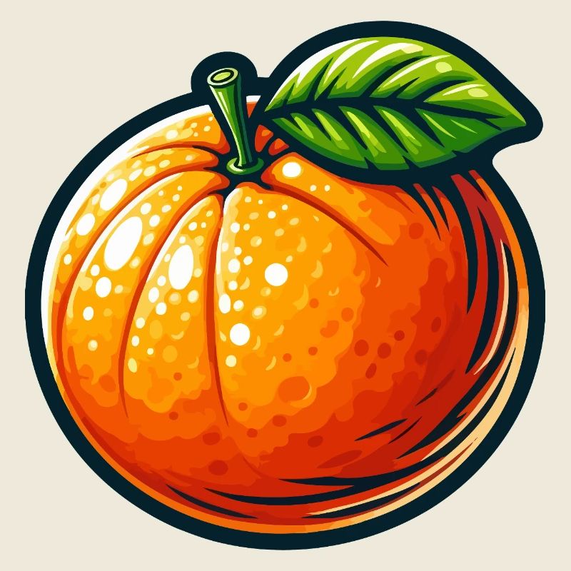 Stylized Orange Bright Zest