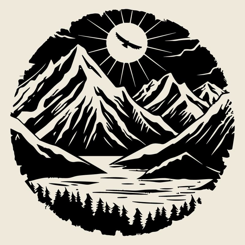 Mountain Landscape Silhouette