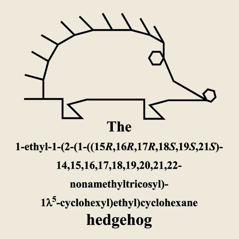 Molécule de hérisson - Nomenclature IUPAC Blague -b
