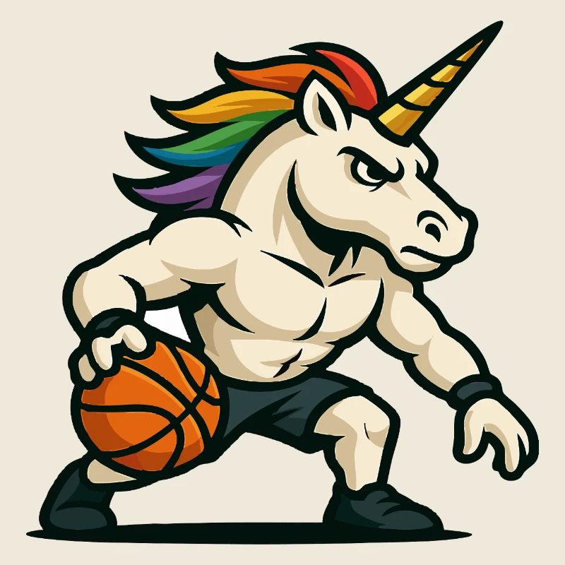 Rainbow Unicorn Dribbler
