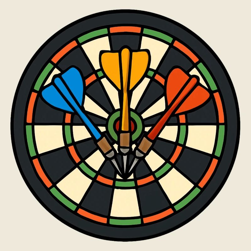 Motif de la cible de fléchettes : Impression couleur