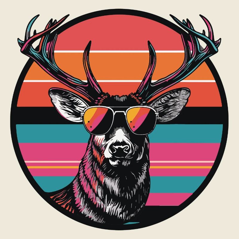 Deer with sunglasses