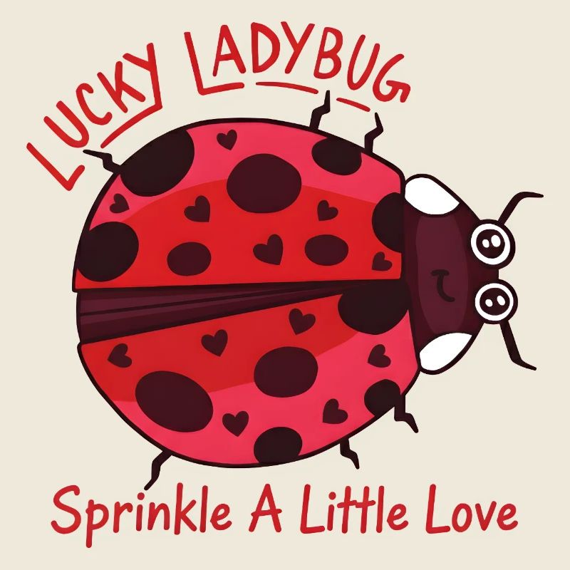 Lucky Ladybug: Süßer Marienkäfer mit Herzen