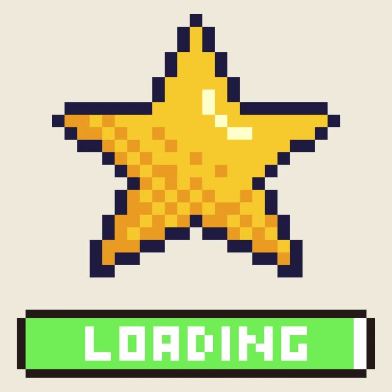 loading pixel étoile