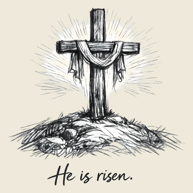 Crucifix He is Risen Easter Jesus