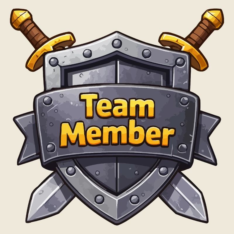Team Member Schild Abzeichen