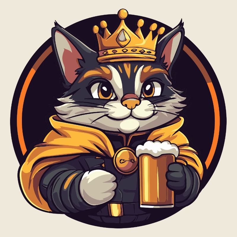 Bière de chat drôle