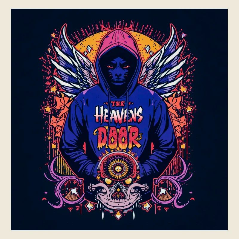 Sweat à capuche Heaven’s Gate avec ailes d’ange