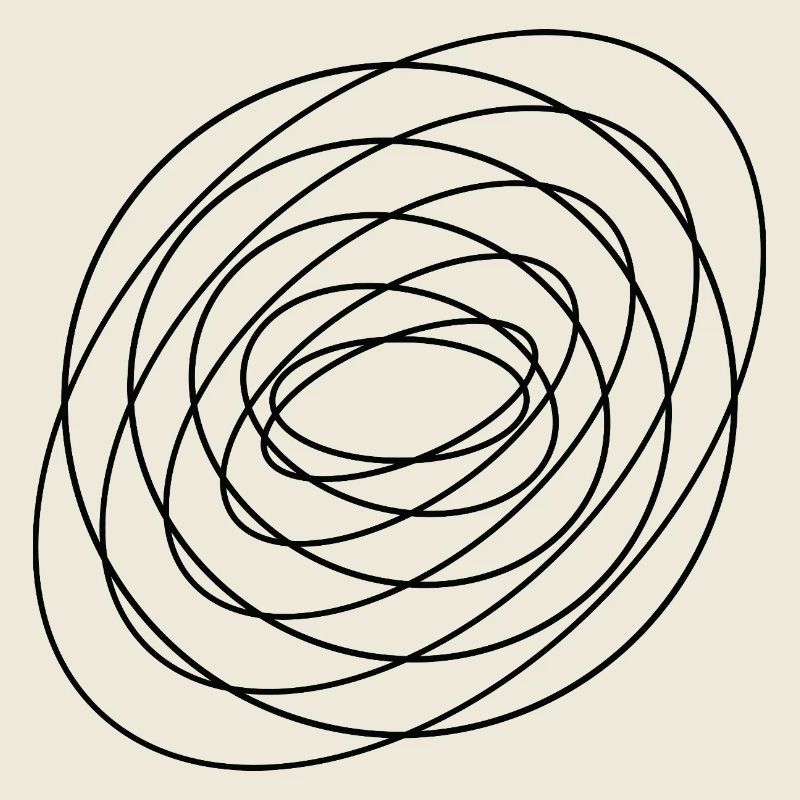 Cercle spiral abstrait enroulé
