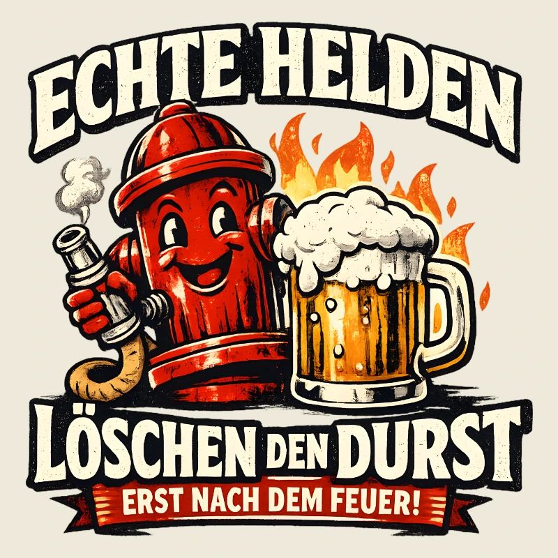 Echte Helden löschen den Durst