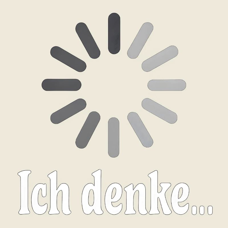 Ich denke bitte warten