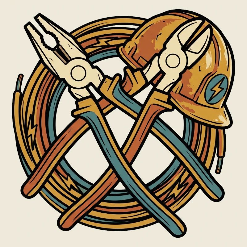 Elektriker-Humor Retro-Arbeitsdesign