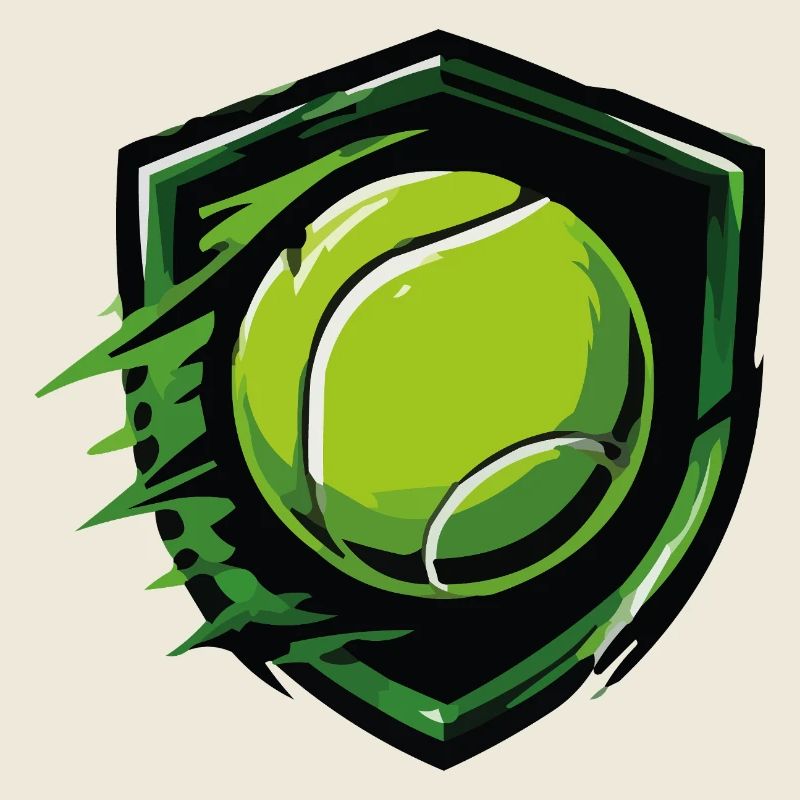 Bouclier de tennis dans le style dynamique