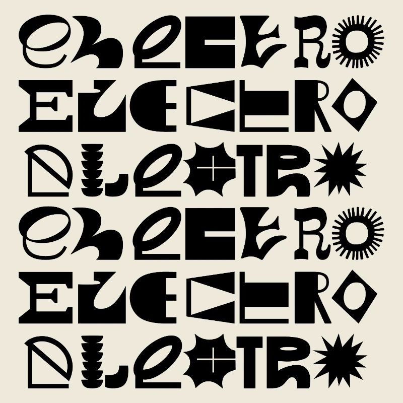 Electro music typography logo design
