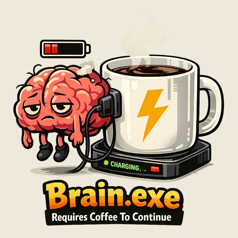Cerveau alimenté par le café
