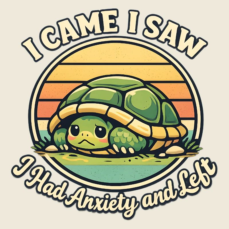 I came saw left scared turtle