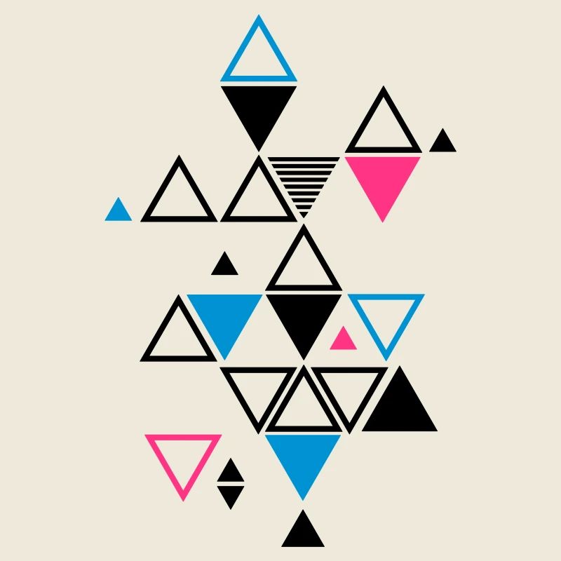 graphic pattern of triangles