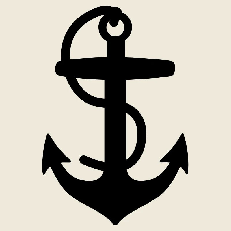 Anker für Boot oder Schiff mit Seilsegler