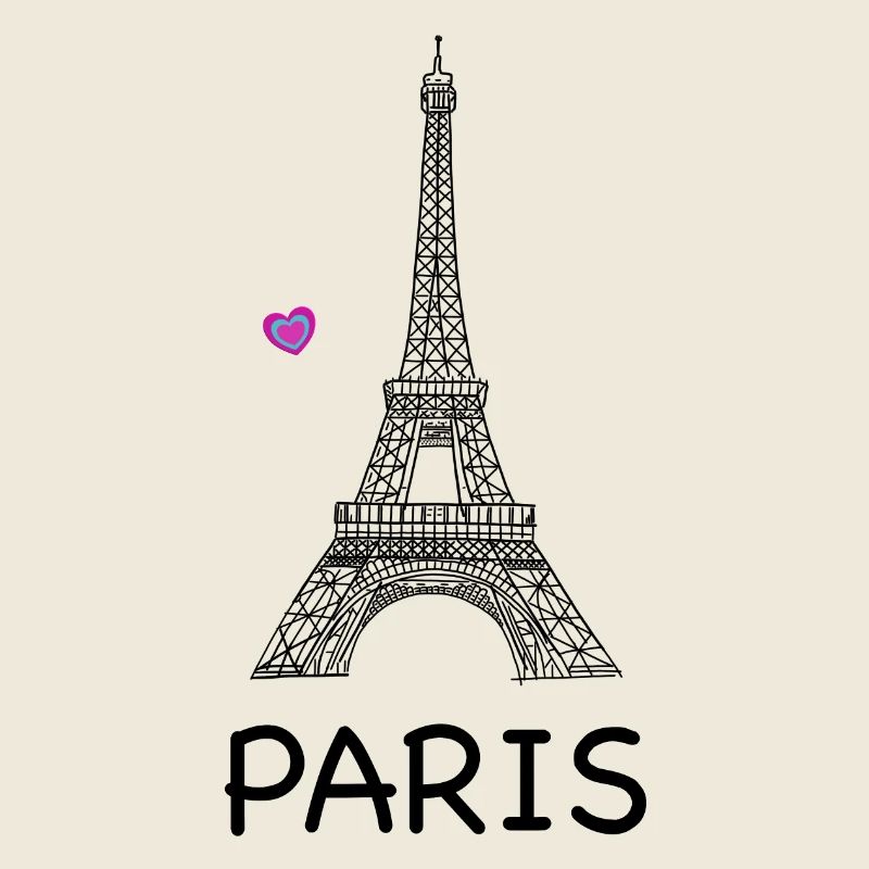 Eiffel Tower Paris Line Drawing