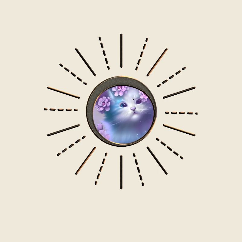 Chaton mignon aux couleurs douces