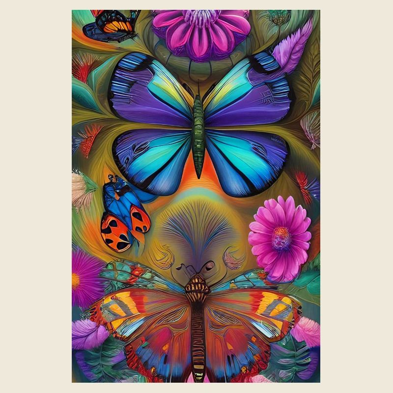 Flowers and Butterfly