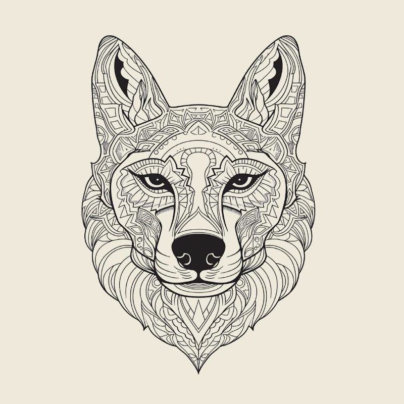 Dog Mandala Style Design