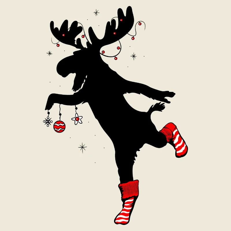 Moose with Antlers Funny Xmas Tree Replacement