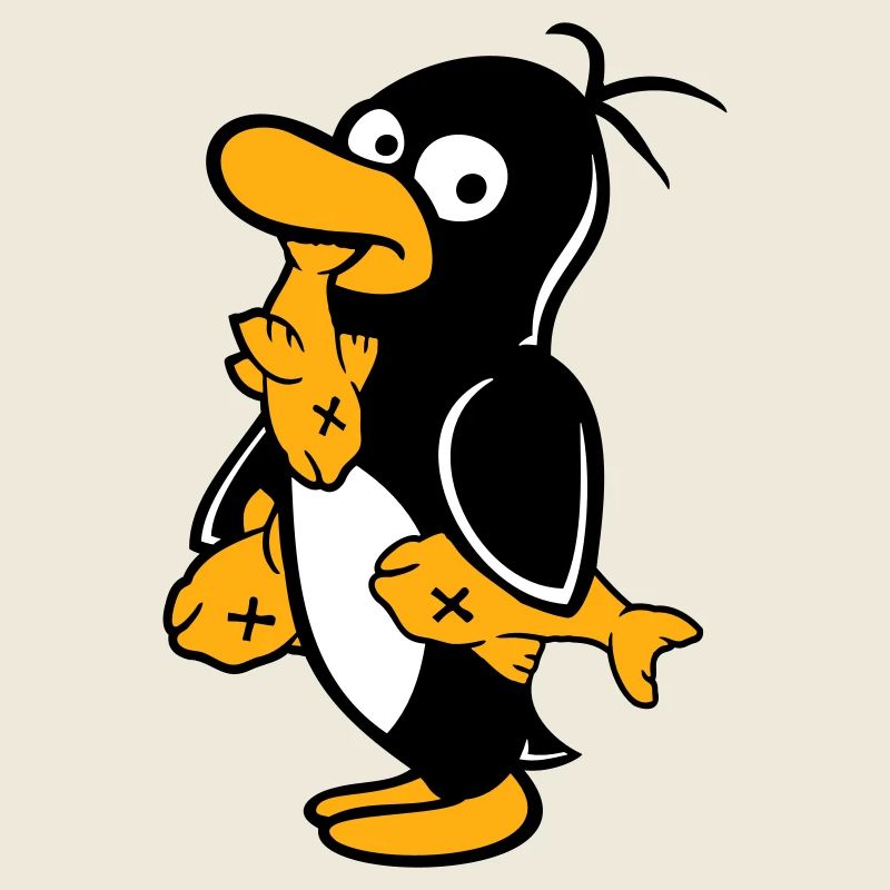 Penguin Eats Three Fish Caught Hunger Delicious