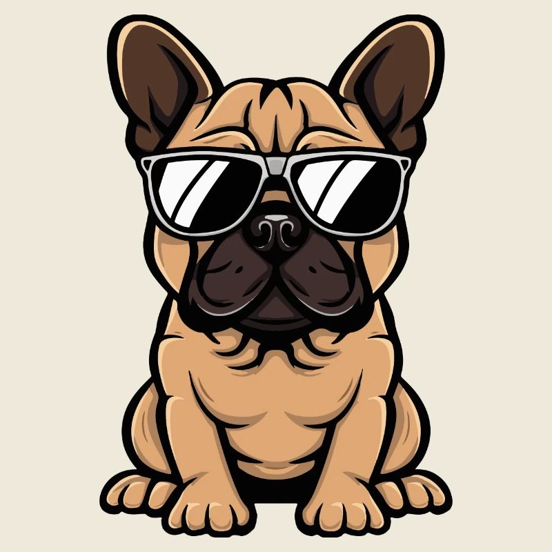 Französische Buldogge Hunde Comic Cool