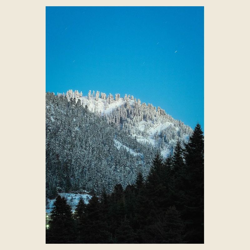 Alpen Glow On Agrafa mountain range in Greece