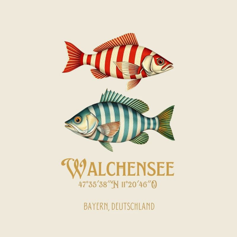 Walchensee Germany nautical striped fish