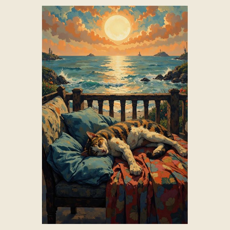 Schönes Bild einer ruhenden Katze