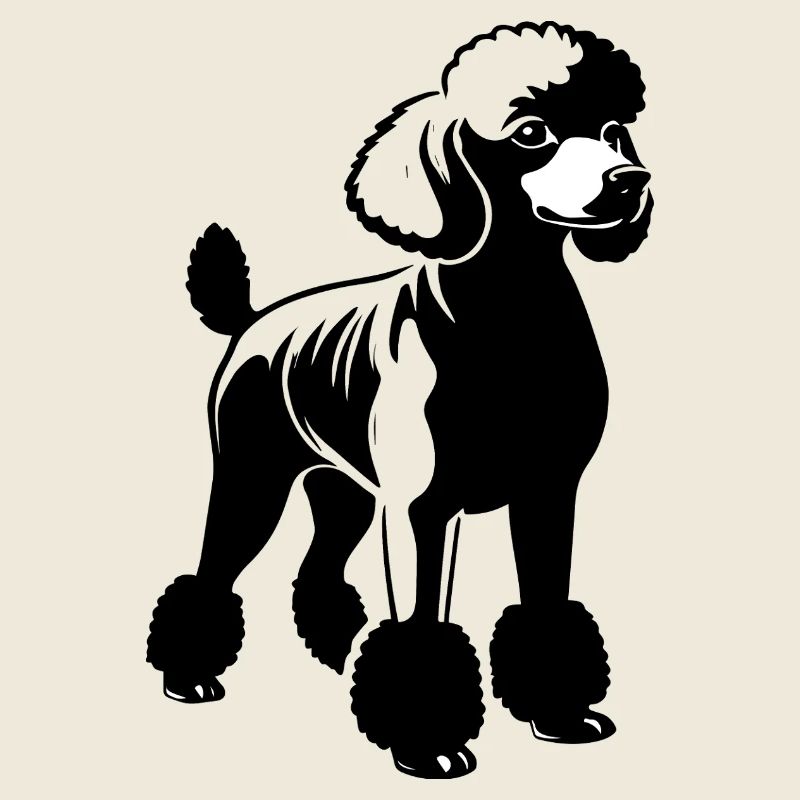 Caniche - Conception de chien de compagnie