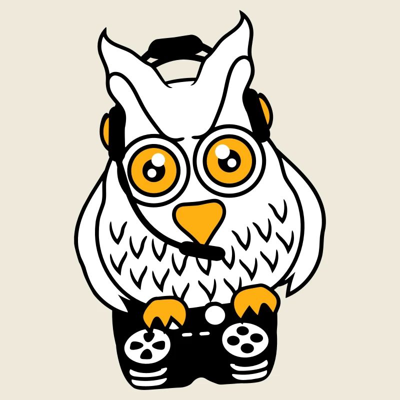 Gamer Owl Gaming Player Controller Headset Fun
