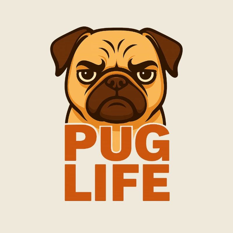 TinyPaws Fun Logo Pug Life
