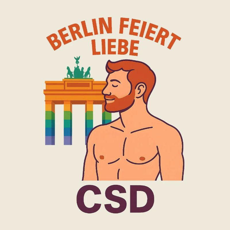 Berlin celebrates love CSD man