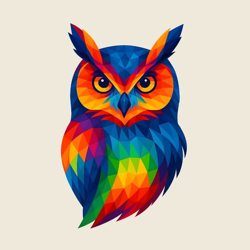 WPAP Stil Tiere - Eule