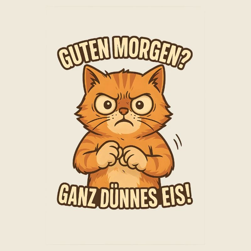 Very thin cat middle finger Monday