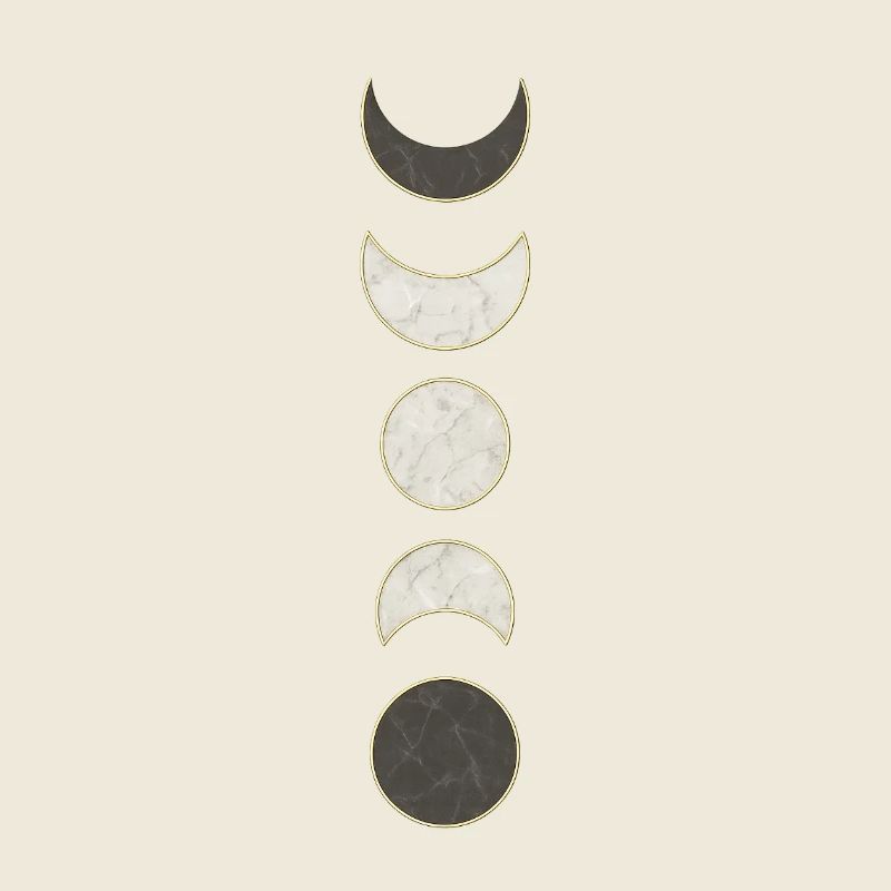 Moon Phases Marble Pattern