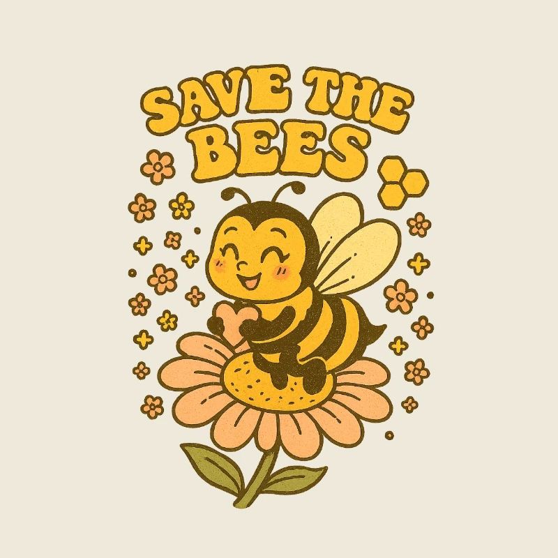 Save the Bees – Retro Comic Style