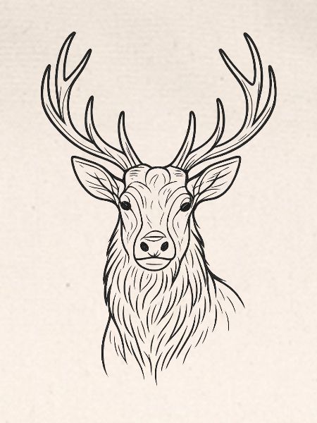 Modernes Hirsch-Design 