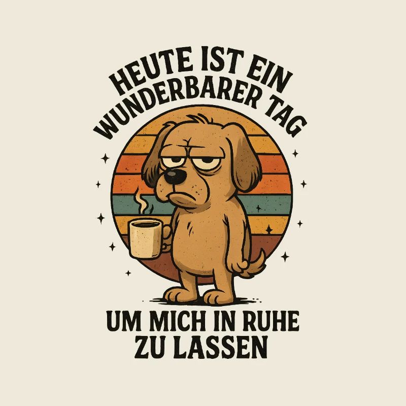 Funny Office Dog Saying with Coffee