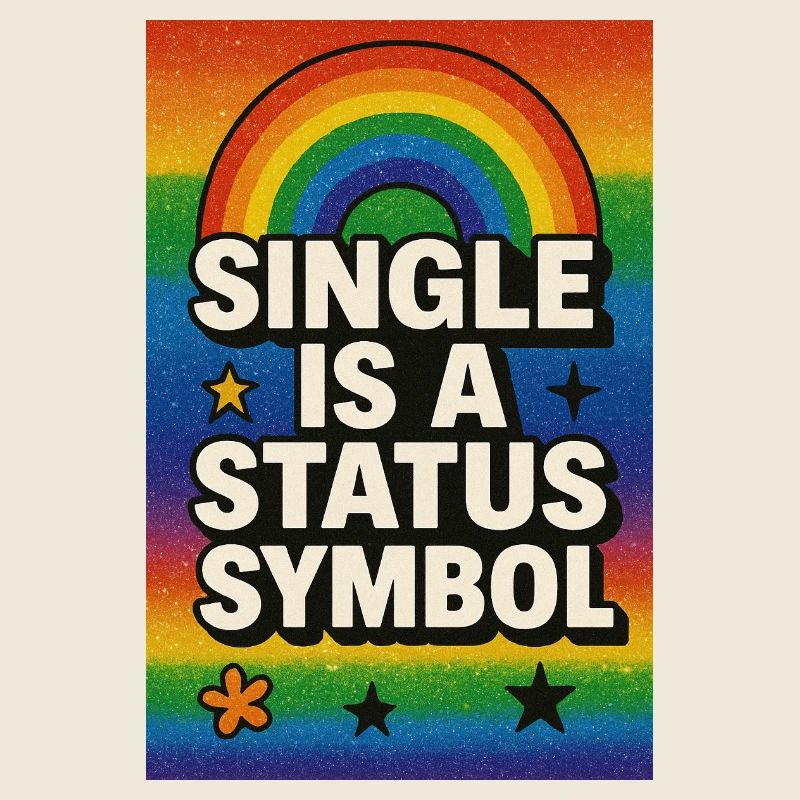 Single ist ein Statussymbol Regenbogen